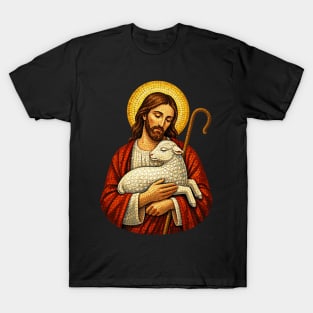 Agnus Dei | Lamb of God | Catholic Mosaic Symbol T-Shirt